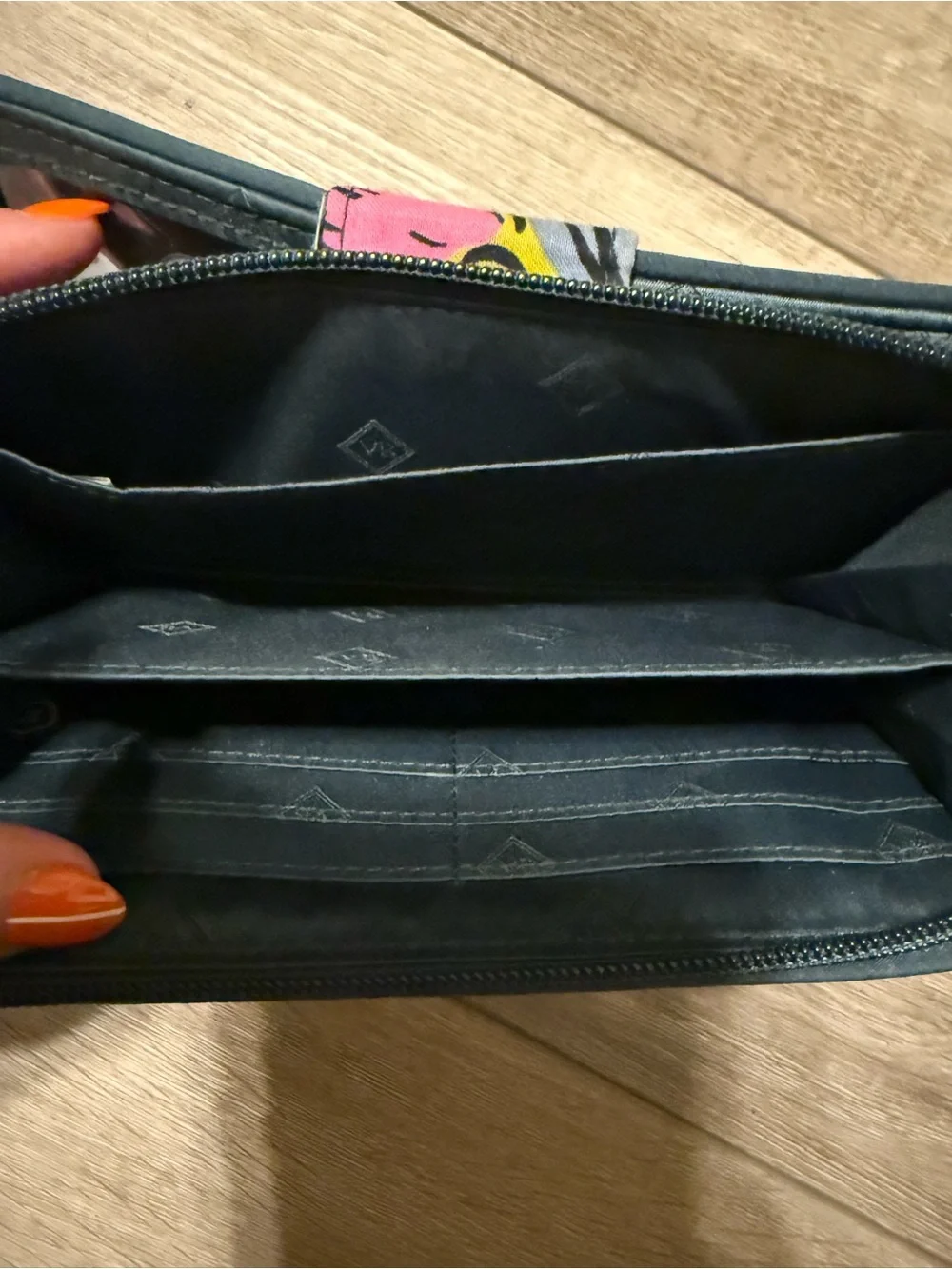Vera Bradley RFID Turnlock Wallet- Retired Pattern of Falling Flowers 2017